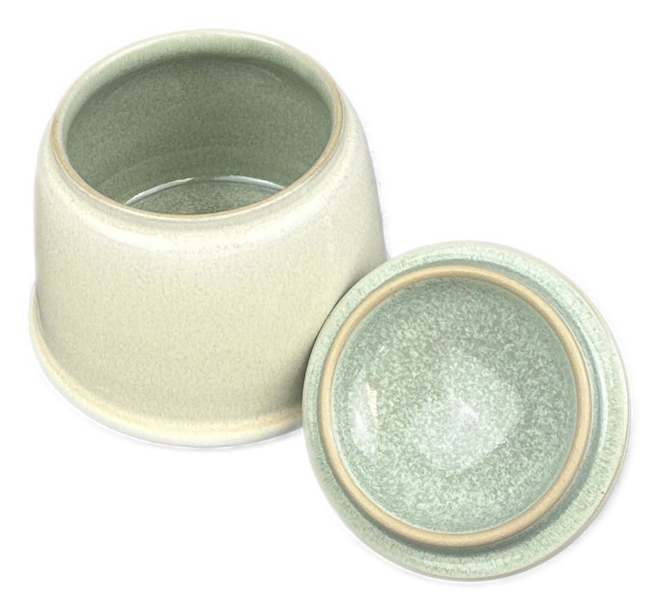 Sugar Bowl Denby Energy Creamer com tampa Celadon White England - Imagem 2 de 4