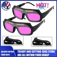 Welding Glasses Auto Darkening Goggles Mask Safety Automatic Dimming Welder 2Pc