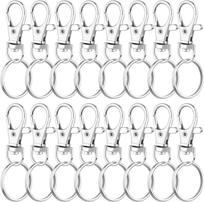 Audab 50 Sets Keychain Rings for Crafts, Assembled Key Chains Hardware for Key C