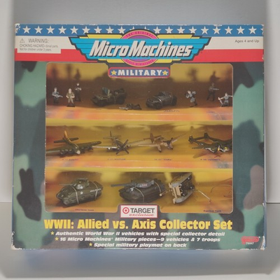 #ad MICRO MACHINES WWII: ALLIED VS. AXIS Collector Set New Mint in Box Galoob 1998 $84.95