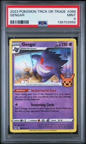2023 POKEMON TRICK OR TRADE #066 GENGAR PSA 9