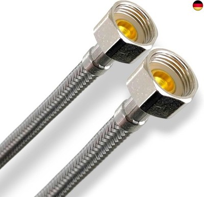 DL-pro 50cm Panzerschlauch Flexschlauch 3/8''x3/8'' IG/IG mit Kegeldichtung Gemäß 