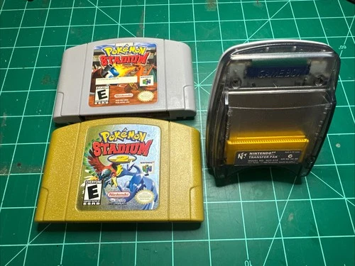 Pokemon Stadium 1 & 2 N64 Plus Transfer Pak￼