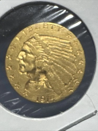 1914-D $2.50 Gold Indian Head Quarter Eagle – Denver Mint – Pre-33 U.S. GOLD