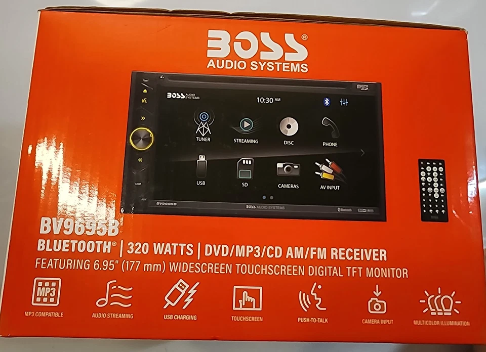Boss BV9695B Automotive Bluetooth Touchscreen 320 Watt DVD/MP3/AM-FM Car Stereo - Image 3 of 4