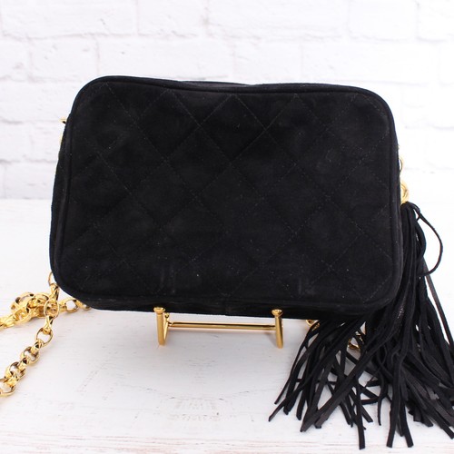 Chanel CC Bolso para Cámara Negro Gamuza Cuero Bandolera y Cartera de Hombro A3123 - Imagen 5 de 11