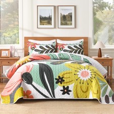 Andency California King Quilt Set Green 3 Piece 104"x112"