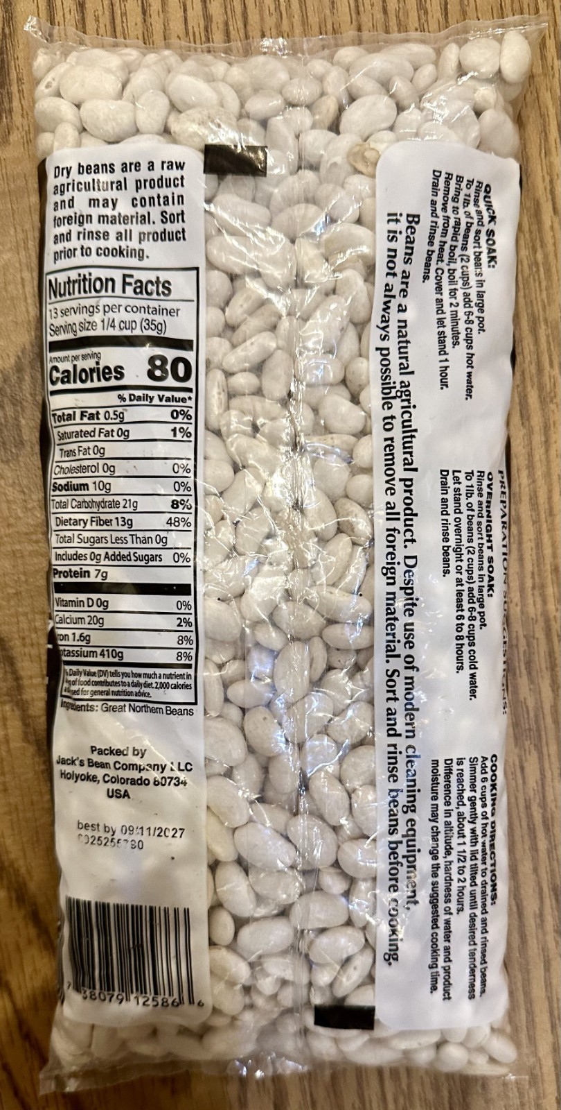 *BULK* Great Northern Beans Non-GMO, Raw, Sproutable, Fresh BB 08/2027+
