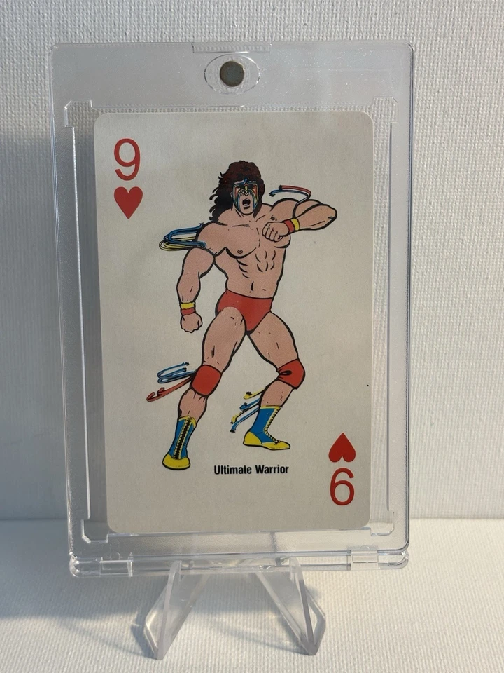 TARJETA DE JUEGO DE LUCHA LIBRE "RARA" ULTIMATE WARRIOR 1988 SACADA DE CAJA SIN ABRIR Foto 3 de 4