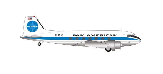 Herpa 573382 - 1/200 Pan American World Airways Douglas DC-3 N19912 'S Clipperle
