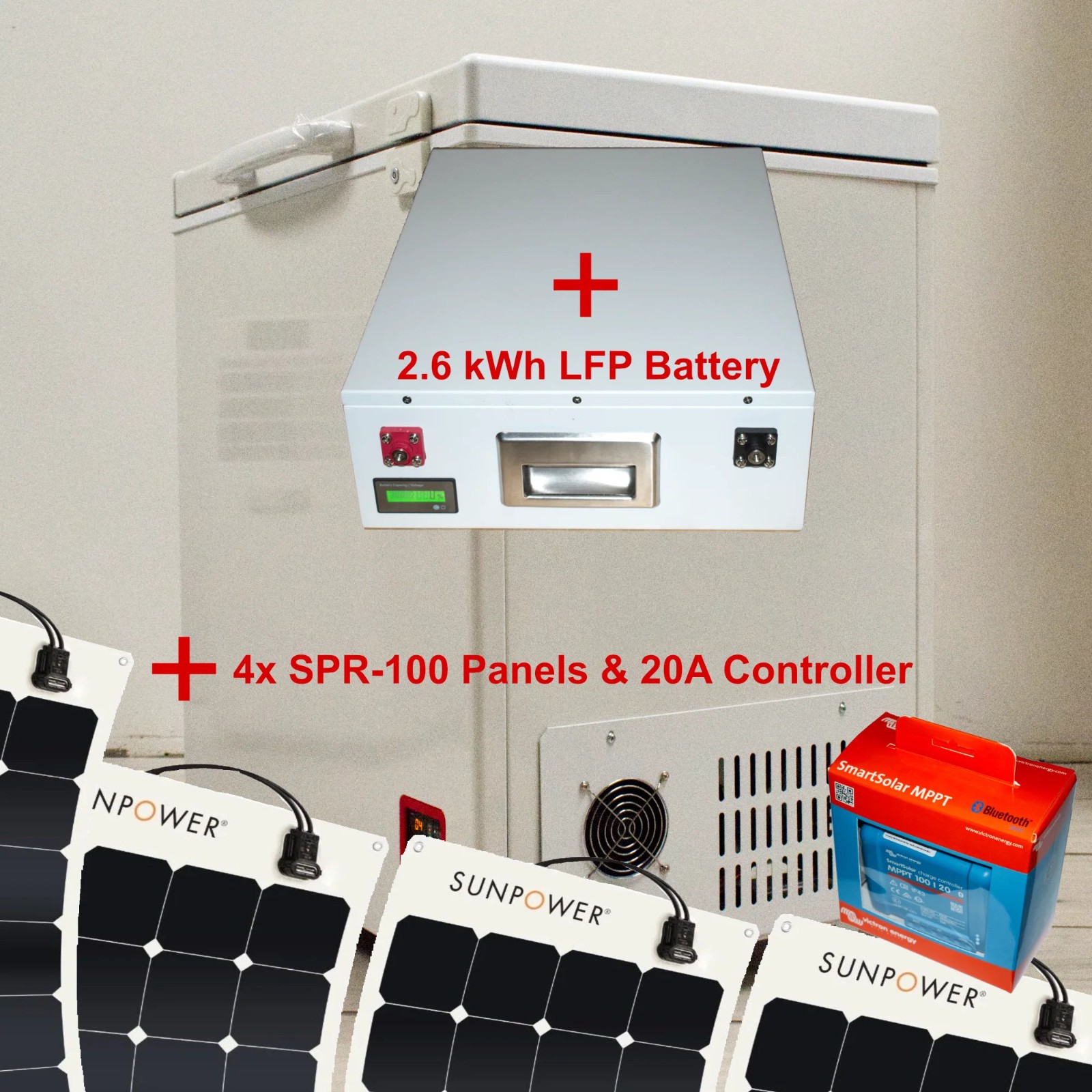 24V / 12V DC Solar Chest Freezer by Full Battery - 5.7 Cu Ft (158 liter)