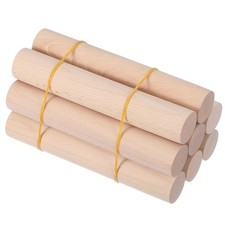 1-3/8 x 8 Inch Wooden Dowel Rod 8 Pcs Wood Dowels for Craft, Natural Color