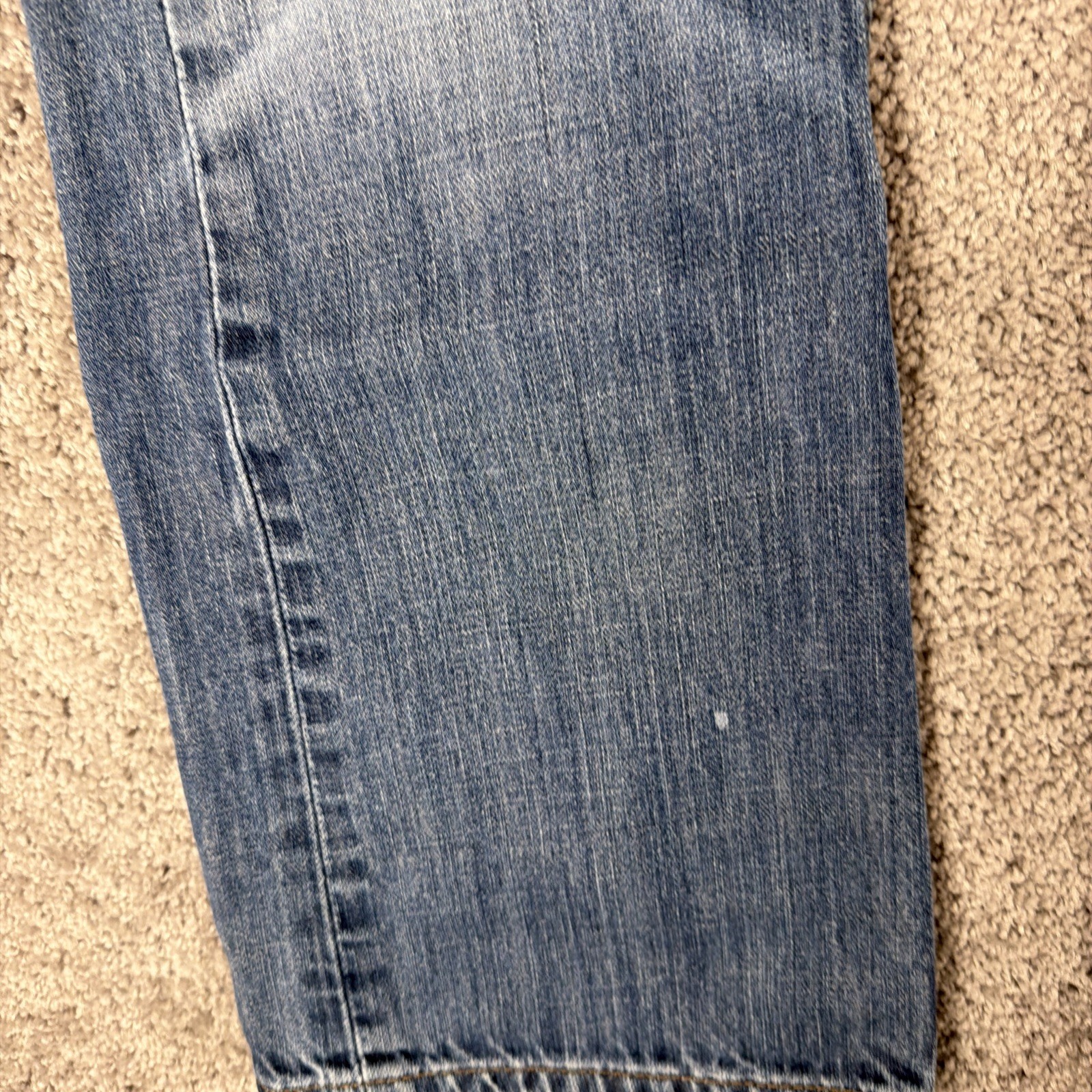 Levis 527 Jeans Mens 33x32 Blue Whiskered Honeycomb Wash Slim Bootcut Denim thumbnail 7