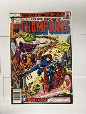 The Champions #14 (July 1977, Marvel Comics) 1st Appearance Of The Swarm 6.5 F+