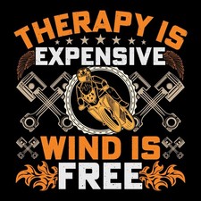 Funny Dirt Bike Phone Sticker 2 Inch Motocross Therapy Expensive Wind