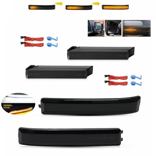 4X Sequential LED Side Light Mirror Turn Signal for Blinker 2009-2014 Ford F-150