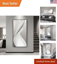 30x60 Modern Abstract Wall Art - Elegant Framed Vertical Prints for Luxury Decor