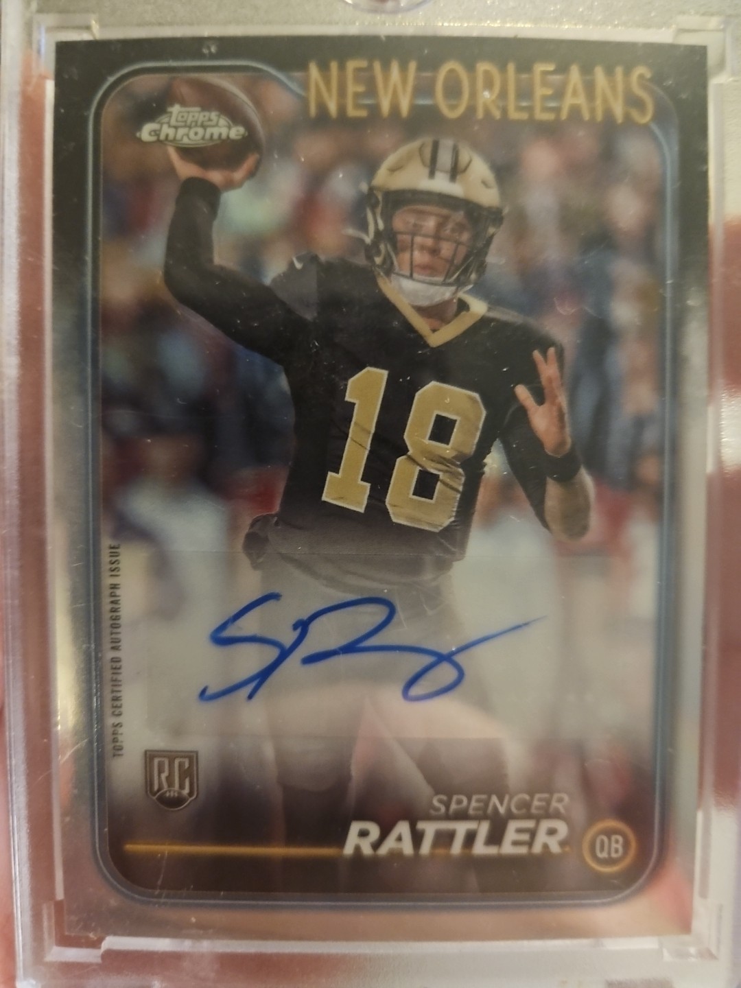 2024 Topps Chrome - Rookie Autographs Spencer Rattler #RA-SRA (AU, RC)