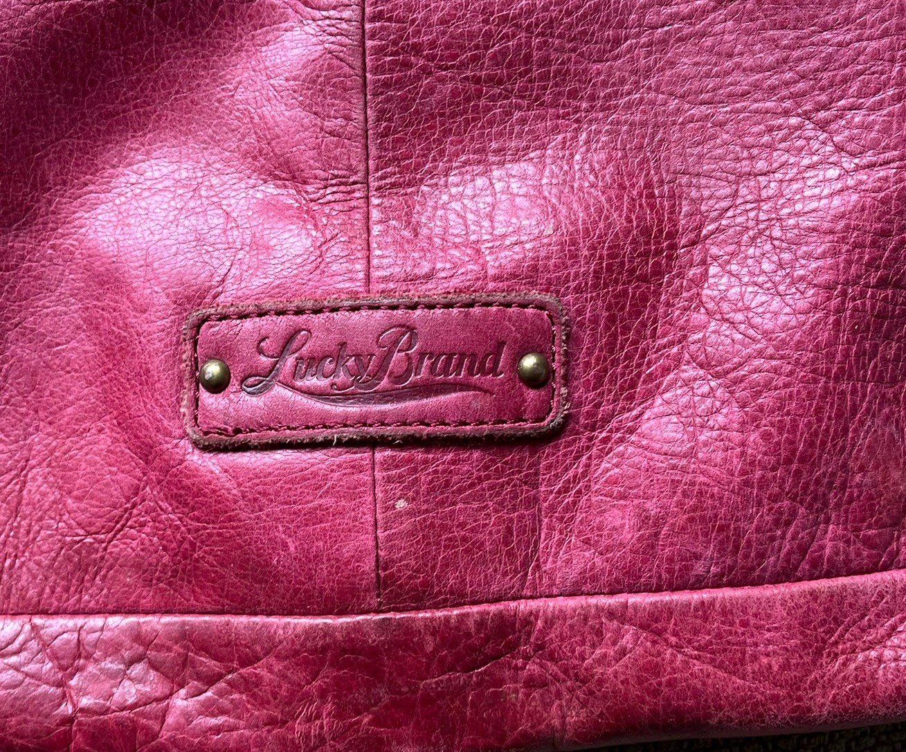 Lucky Brand Red Leather Patchwork Cross Body Bag - image 4