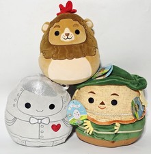 Squishmallows Wizard of Oz 85th Anniversary   Tin Man  Scarecrow 10  Lion 8"