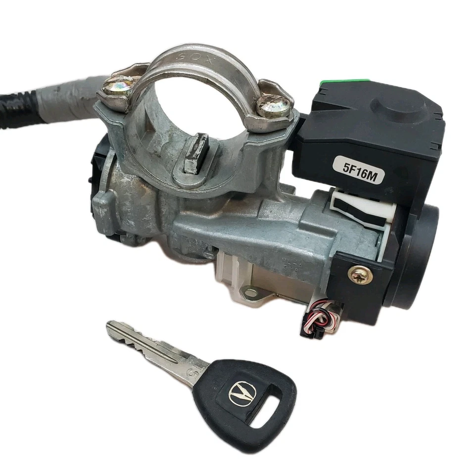 01-06 Conjunto de cilindro de bloqueo de interruptor de encendido Acura MDX con 1 llave inmovilizador OEM Foto 2 de 4