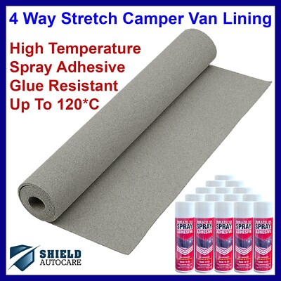 Camper Van Lining Carpet Smoke Grey Way Stretch Caravan Van
