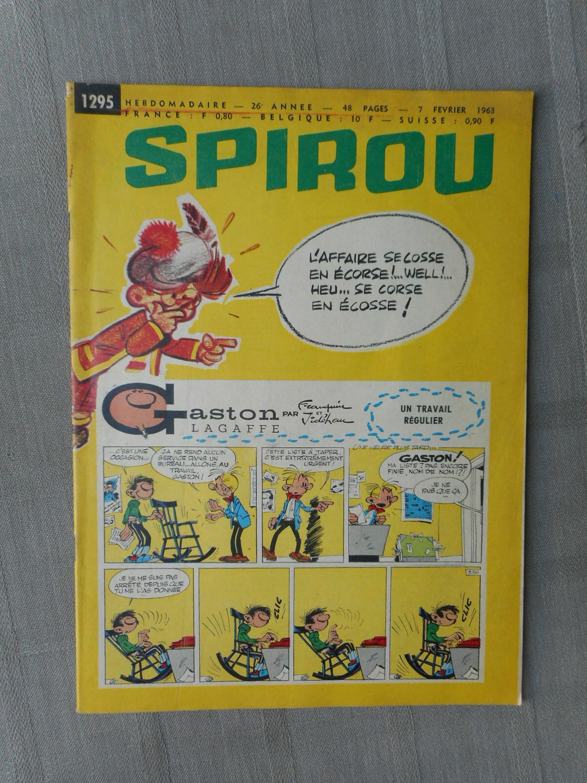 Hebdo Le Journal De Spirou N°1295 1963 In Good Condition With Its Mini-Story