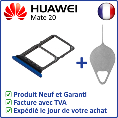 Tiroir Carte SIM Double + MicroSD Pour Huawei Mate 20 - Noir, Neuf Avec Outil