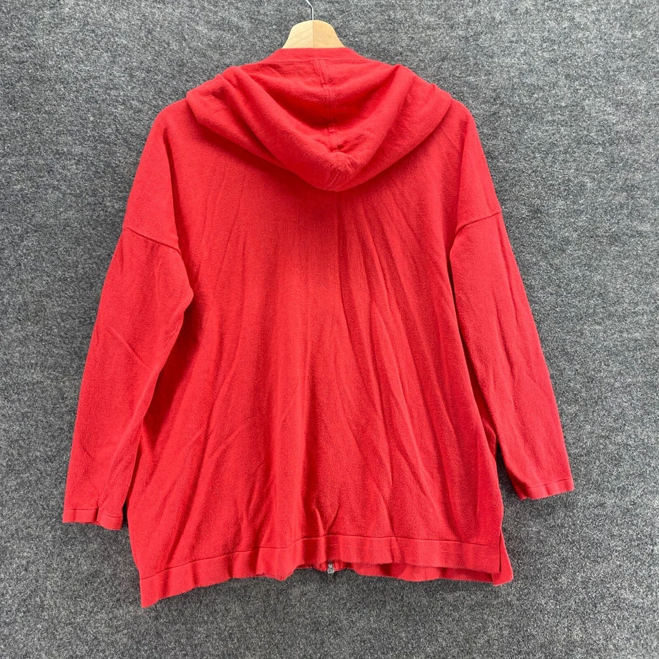 Sudadera con Capucha Cabi Cremallera Completa Mujer S Pequeña Roja Bolsillos con Capucha Manga Larga Algodón Cuello en V Foto 2 de 4