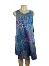 MSK Womens Sleeveless Printed Slip on Dress Size L- New