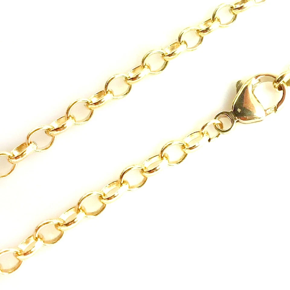 Cadenas llenas de oro 14K Rolo collar soldado Belcher 4 mm 5 mm 7"-24" cadena 14K Foto 4 de 4