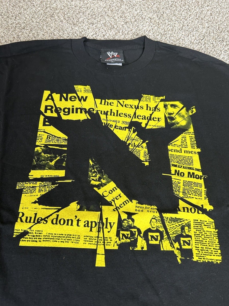 WWE NEXUS T Shirt XL 2010 Wade Barrett Otunga Daniel Bryan Wyatt 