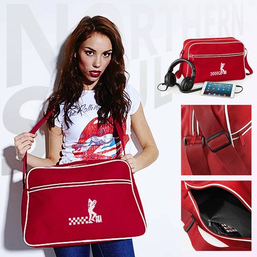 Ska Man Retro Shoulder Bag With Embroidered Fist Logo. Mod. Ska. Two Tone - Picture 2 of 11