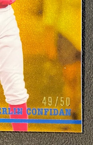 2022 Bowman Heritage YERLIN CONFIDAN Chrome Refractor /50 Prospect BHPC-47 Reds - Picture 6 of 9