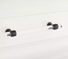 Signature Hardware 6" Beryn Acrylic Cabinet Pull - Matte Black