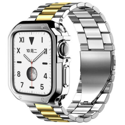 Metal Watch Band Strap With Soft Case For Apple Watch Series 8 7 6 5 4 3 2 1 SE
