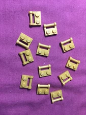 B-1 Lego Lot 12 Pearl Gold Modified Plate w/ Bar 48336 70810 70620 10254 Ninjago