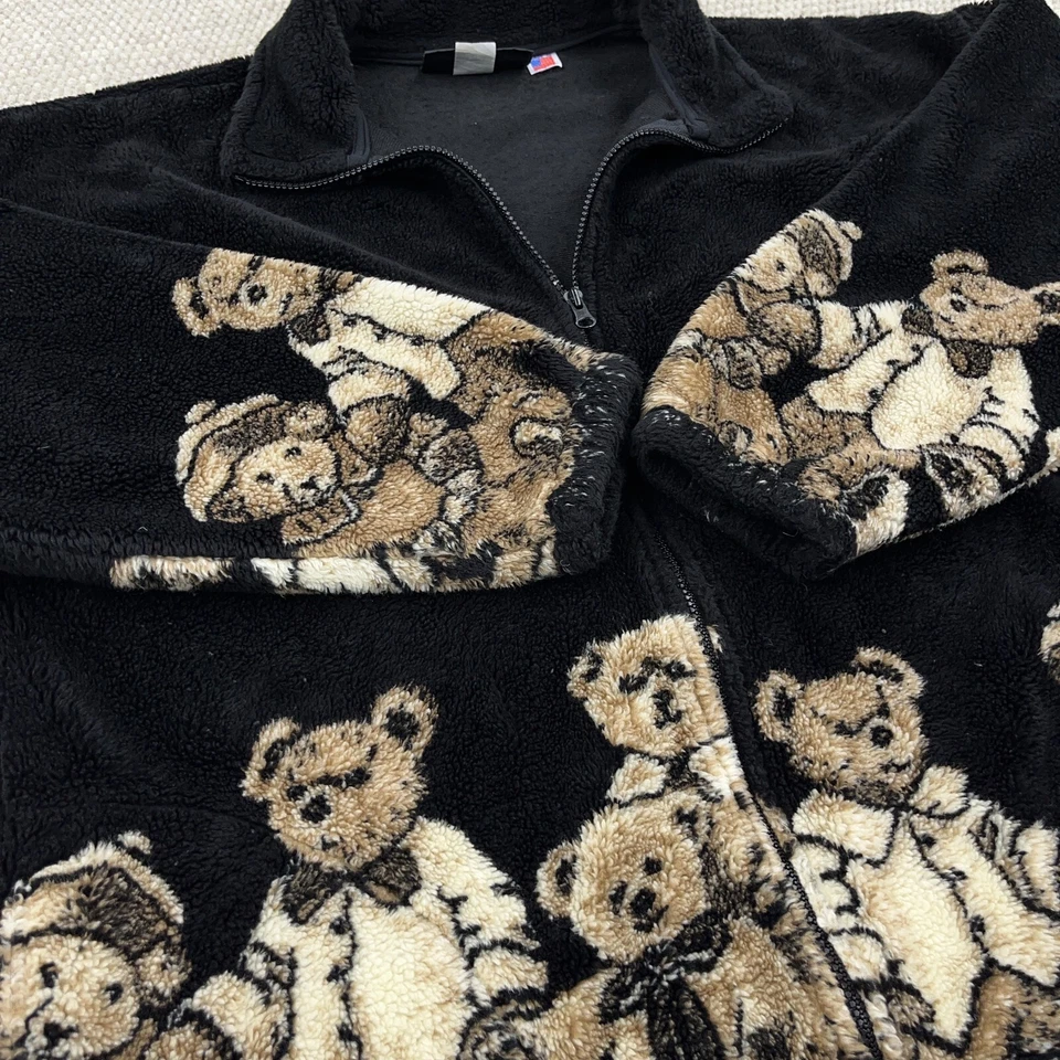 Chaqueta Suéter Vintage Cobblestone Canyon Polar Oso de Peluche AOP EE. UU. 90s Todo Foto 3 de 4