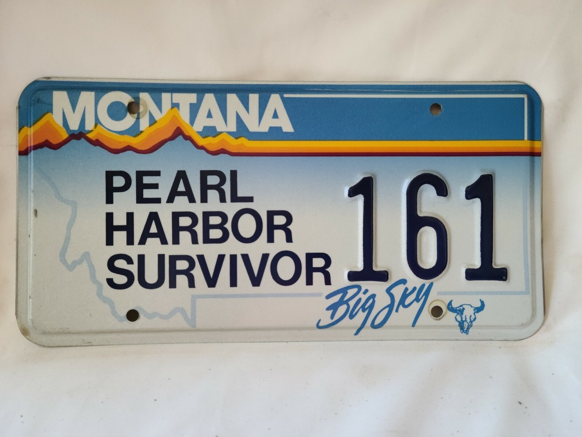 Vintage 2005 Montana Big Sky Pearl Harbor Survivor #161 License
