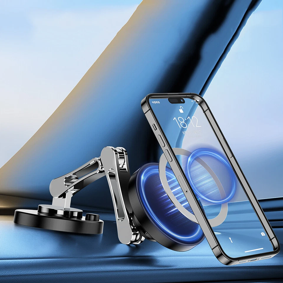 15W Magnetic Wireless Car Mount Charger Phone Holder for iPhone 16 15 14 Series - Image 2 of 4