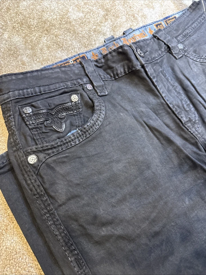 Rock Revival Granger Biker Denim Men's Size 40 x 34 NEW - Image 4 of 4
