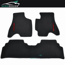 Fits 99-03 Lexus Rx330 Rx300 Black Floor Mats Carpet Nylon With Red Sport 4pcs