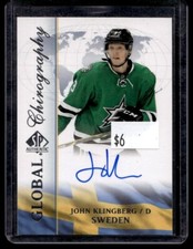 2015-16 SP Authentic Global Chirography John Klingberg Auto Dallas Stars #SWE-JK