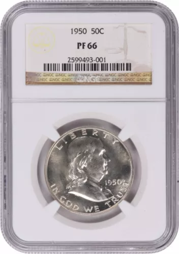 1950 Franklin Silver Half Dollar PR66 NGC