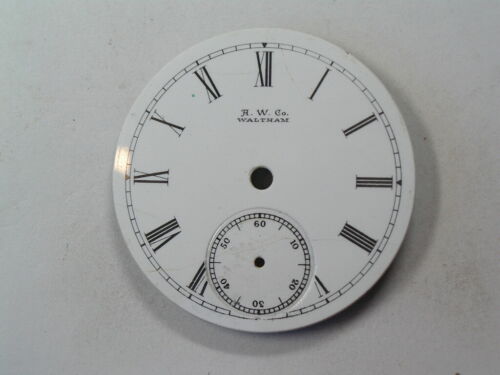Antique 18 Size A. W. Co. Waltham Pocket Watch Dial D-247