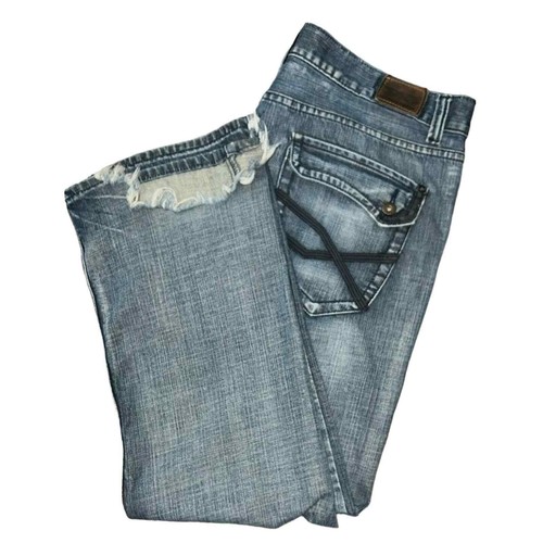 Flypaper Men’s Bootcut Blue Jeans Size 38x30 Distressed - Picture 7 of 10