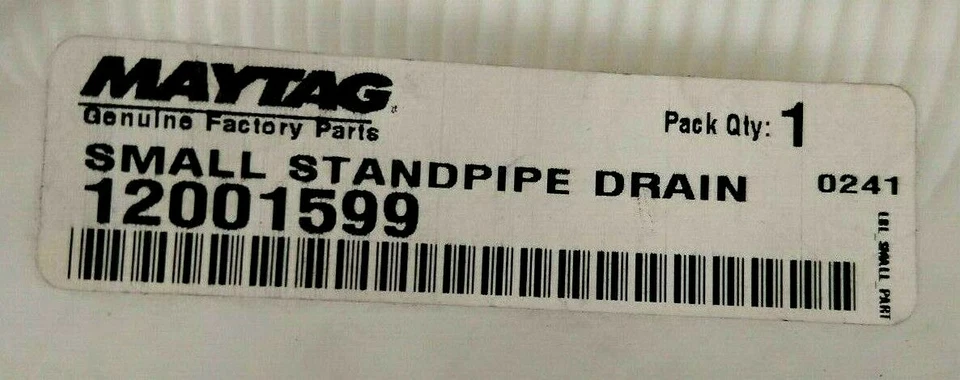 Drenaje de tubo de pie pequeño Maytag 12001599 Foto 2 de 2