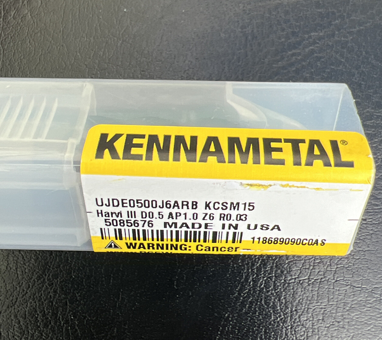 Kennametal Harvi III 5085676 6 Flute Carbide End Mill 1/2” Dia 1” Loc
