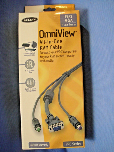 Belkin F1D9300-10 3M OmniView All-In-One KVM Cable for MATRIX2 10 Ft