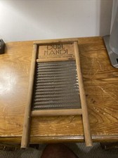Vintage Dubl Handi Washboard Co Columbus Ohio Wash Board 18" X 8 1/2"